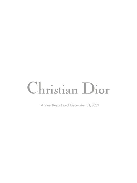 christian dior annual report english|Dior value chart.